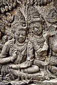 Prambanan - Vishnu Temple, reliefs depicting the story of Krishna and his brother Balarama.